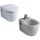 Sanitari Connect di Ideal Standard Sospesi Vaso + Bidet in Ceramica Bianco Lucido