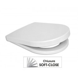 Sedile Disegno Ceramica Giulia in Termoindurente Bianco a chiusura ammortizzata SOFT-CLOSE e sgancio rapido