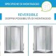 Box Doccia a Chiusura Porta Battente + Parete Fissa Cristallo 6 mm con Trattamento Anticalcare art. OS170