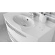 Mobile da Bagno Sospeso 75 cm Bianco Lucido con Lavabo e Specchiera con Accensione Luce Touch