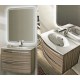 Mobile da Bagno Sospeso 75 cm Larice  con Lavabo e Specchiera con Accensione Luce Led Touch