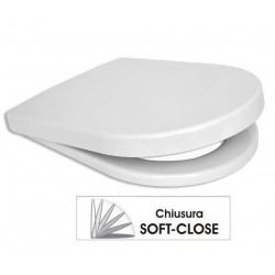 Sedile Geberit Selnova 3 Filo Parete in Termoindurente Bianco a chiusura ammortizzata SOFT-CLOSE e sgancio rapido