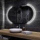 Su Misura Specchio da Bagno Filo Lucido Retroilluminate led con carica batteria cellulare + profumo ambiente art. spe958 