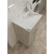 Mobile lavatoio a 1 anta 45x50 cm rovere grigio completo di asse lavaggio