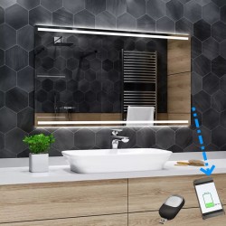 Su Misura Specchio da Bagno Filo Lucido Retroilluminate led con carica batteria cellulare + profumo ambiente art. spe442 