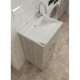 Mobile lavatoio Larghezza 45 x Profondità 50 cm rovere grigio completo di asse lavaggio + specchiera contenitore a 1 anta