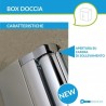 Box Doccia a Doppia Porta Saloon con Due Ante Fisse Cristallo 6 mm art. OS116