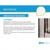 Box Doccia a Doppia Porta Saloon con Due Ante Fisse Cristallo 6 mm art. OS116