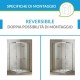 Box Doccia Scorrevole con Parete Fissa Cristallo 6 mm con Trattamento Altezza 200 cm art. OS63