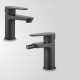 Miscelatori Lavabo + Bidet serie Black in ottone nero opaco