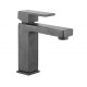 Miscelatore lavabo serie Black Quadro in ottone rifinito nero opaco