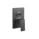 Miscelatori Lavabo + Bidet + Incasso Doccia con Deviatore serie Black Quadro in ottone nero opaco