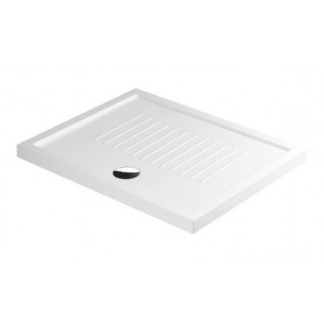 Piatto doccia di galassia 80x120 h 6 cm rettangolare in ceramica bianco + Piletta Sifonata