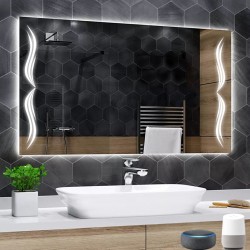 Su Misura Specchio Bagno Smart Filo Lucido Retroilluminante led ad accensione vocale tramite alexa o google assistant art.7422