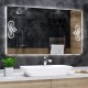 Specchio Bagno Su Misura Filo Lucido Retroilluminante led 20W con disegno sabbiato mod. Spe715