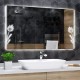 Specchio Bagno Su Misura Filo Lucido Retroilluminante led 20W con disegno sabbiato mod. Spe716