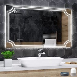 Su Misura Specchio Bagno Smart Filo Lucido Retroilluminante led ad accensione vocale tramite alexa o google assistant art.742