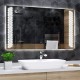 Su Misura Specchio da Bagno Filo Lucido Retroilluminante led 20W con pulsante touch integrato art. spe76