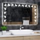 Specchio Bagno Su Misura Filo Lucido Retroilluminante led 20W con disegno sabbiato mod. Spe362