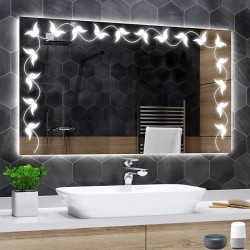 Su Misura Specchio Bagno Smart Filo Lucido Retroilluminante led ad accensione vocale tramite alexa o google assistant art.948