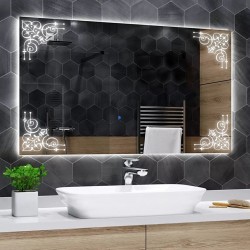 Su Misura Specchio da Bagno Filo Lucido Retroilluminante led 20W con pulsante touch integrato art. spe5271