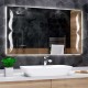 Specchio Bagno Su Misura Filo Lucido Retroilluminante led 20W con disegno sabbiato mod. Spe714