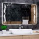 Su Misura Specchio da Bagno Filo Lucido Retroilluminante led 20W con pulsante touch integrato art. spe743