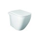 Sanitari Caroline di Rak Ceramics Filomuro Vaso + Bidet in Ceramica Bianco Lucido