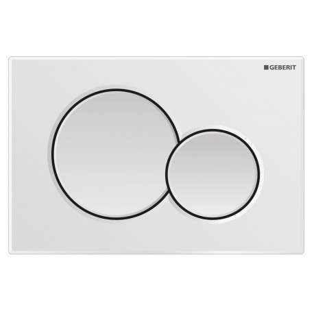 Placca Geberit Sigma 01 Colore Bianco a Due Pulsanti