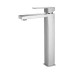 Miscelatore lavabo alto serie NEWTON in acciaio inox aisi 304 finitura spazzolato con flessibili di collegamento