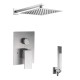 Miscelatori Lavabo + Bidet + Incasso con Deviatore completo di set doccia in acciaio inox aisi 304 finitura spazzolato