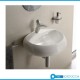 Lavabo sospeso modello Cloud Rak Ceramics cm 55x42,5 ceramica bianco opaco matt senza troppopieno