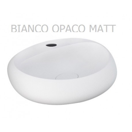 Lavabo sospeso modello Cloud Rak Ceramics cm 55x42,5 ceramica bianco opaco matt senza troppopieno