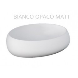 Lavabo da appoggio modello Cloud Rak Ceramics cm 58x40 cm. ceramica bianco opaco matt senza troppopieno