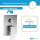 Miscelatori Lavabo da incasso a parete + Bidet + Incasso Deviatore completo di set doccia in acciaio inox finitura spazzolato