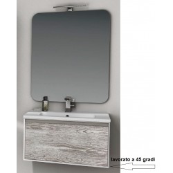 Mobile da Bagno Sospeso 75 cm Venus Finitura Pino Sbiancato