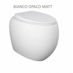 Vaso con fissaggio nascosto Filo muro serie Cloud di Rak Ceramics con Tecnologia Rimless in ceramica bianco matt