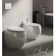 Bidet filomuro con fissaggio nascosto CLOUD di Rak Ceramics in ceramica bianco lucido