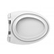 Sedile Wc Ceramica Rak per vaso cloud in Termoindurente Bianco mod. Originale a chiusura soft-close