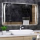 Su Misura Specchio Bagno Smart Filo Lucido Retroilluminante led ad accensione vocale tramite alexa o google assistant art.7411