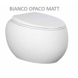 Vaso con fissaggio nascosto sospeso serie Cloud di Rak Ceramics con Tecnologia Rimless in ceramica bianco opaco matt