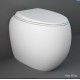Vaso con fissaggio nascosto Filo muro serie Cloud di Rak Ceramics con Tecnologia Rimless in ceramica bianco matt
