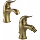 Coppia di miscelatori in ottone bronzato anticato lavabo + bidet Wilson di Nice