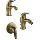 Nice Serie Wilson Miscelatori Lavabo e Bidet con Piletta Salterello + Incasso Doccia in Ottone Bronzato Anticato