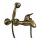 Nice Serie Wilson Miscelatori Lavabo e Bidet con Piletta Salterello + Gruppo Vasca in Ottone Bronzato Anticato