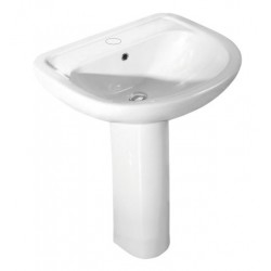 Lavabo in ceramica monoforo corredato di colonna Ceramiche Azzurra collezione Diana cm 65