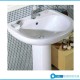 Lavabo in ceramica monoforo corredato di colonna Ceramiche Azzurra collezione Diana cm 65