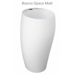 Lavabo autoportante free-standing 86,5h cm. modello Cloud di Rak Ceramics Bianco Opaco Matt con foro per miscelatore