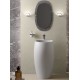 Lavabo autoportante free-standing 86,5h cm. modello Cloud di Rak Ceramics Bianco Opaco Matt con foro per miscelatore