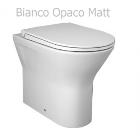 Vaso Filo muro serie Feeling di Rak Ceramics con Tecnologia Rimless in ceramica bianco opaco matt